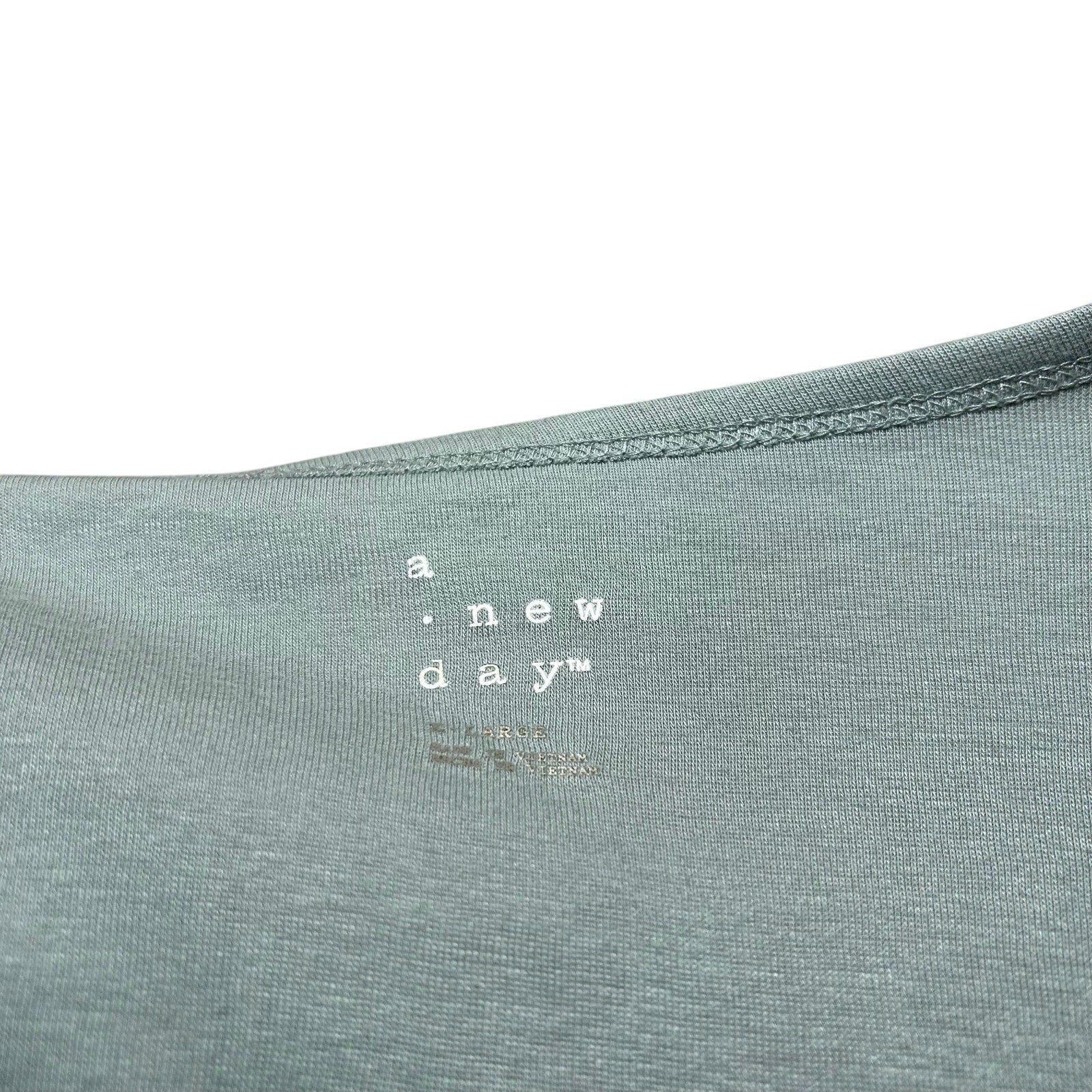 A New Day Gray Scoop Neck Tank Top Ribbed Knit Minimalist Basics XL Loungewear