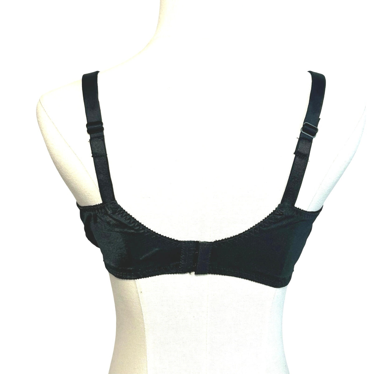VTG 90s Bestform Black Lace Bullet Bra 38DD Retro Pinup Mid-Century