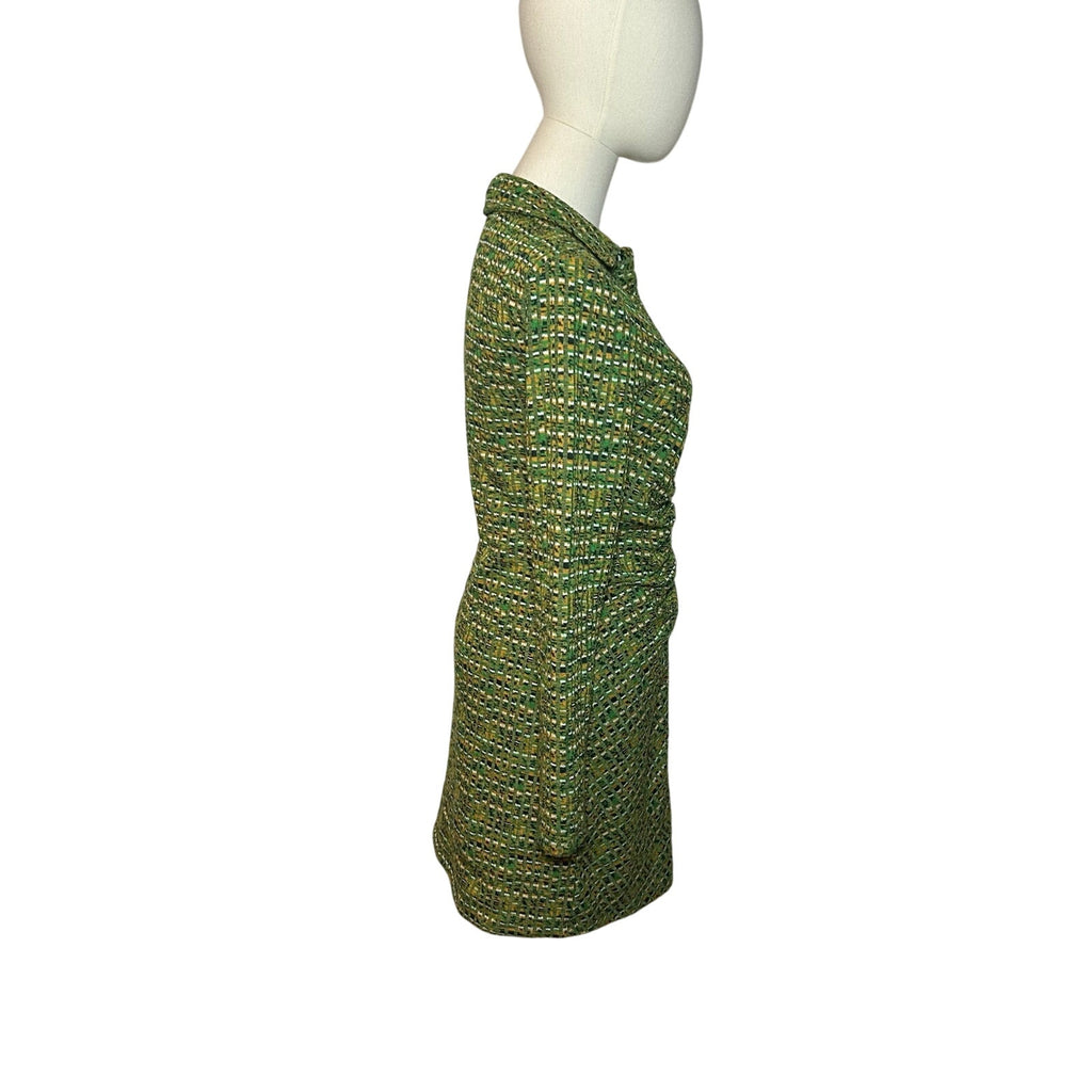 Stradivarius Green Long Sleeve Knit Dress M Minimalist Preppy Retro Streetwear