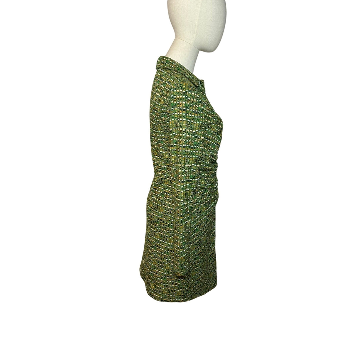 Stradivarius Green Long Sleeve Knit Dress M Minimalist Preppy Retro Streetwear