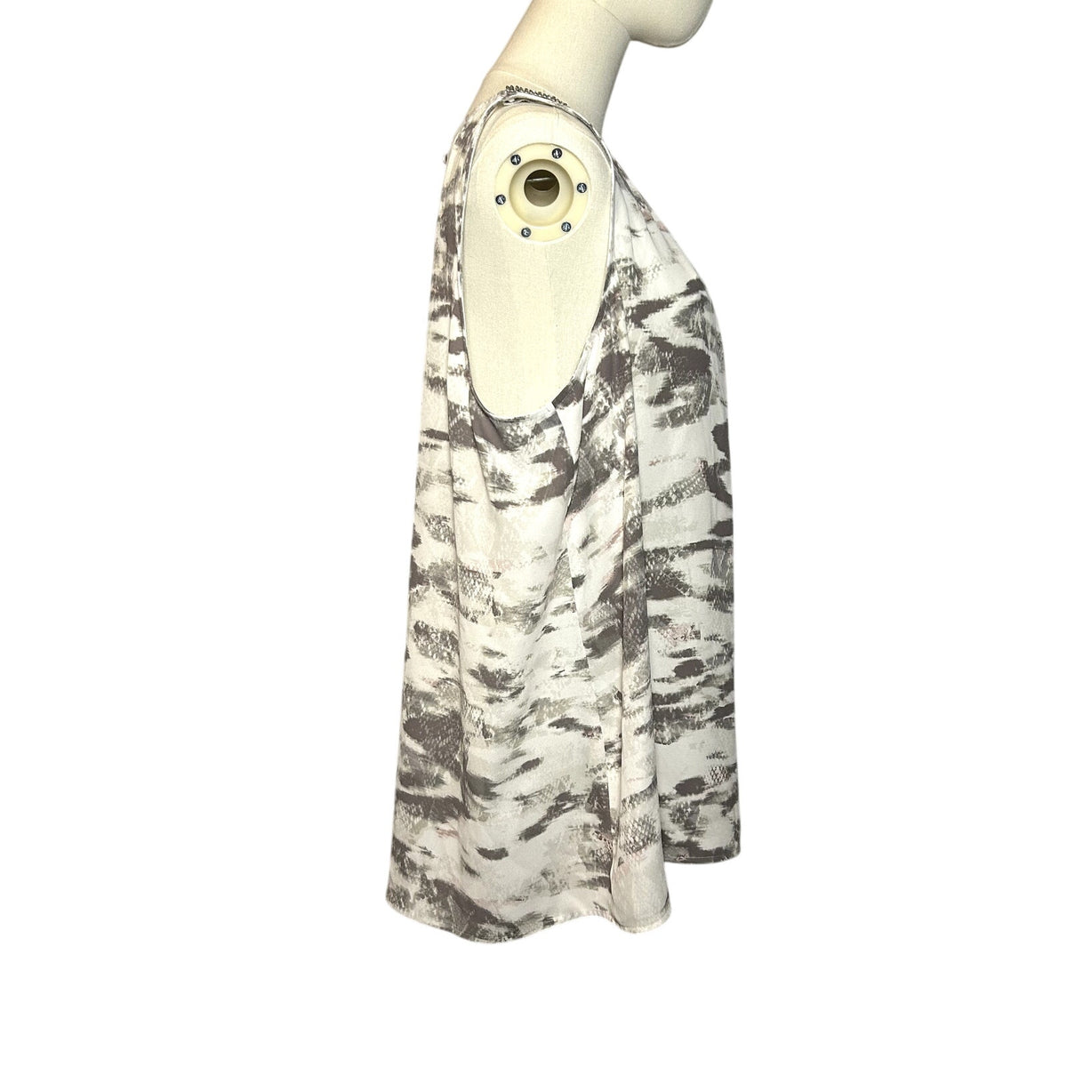Juicy Couture Y2K Rhinestone Keyhole Abstract Blouse XL Glam Coquette Indie