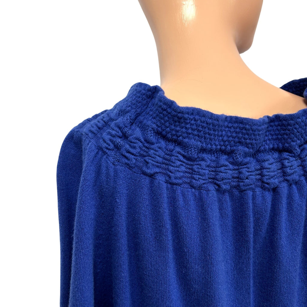 VTG 90s Escada 38 S Royal Blue 100% Cashmere Long Sleeve Knit Sweater Dress Chic