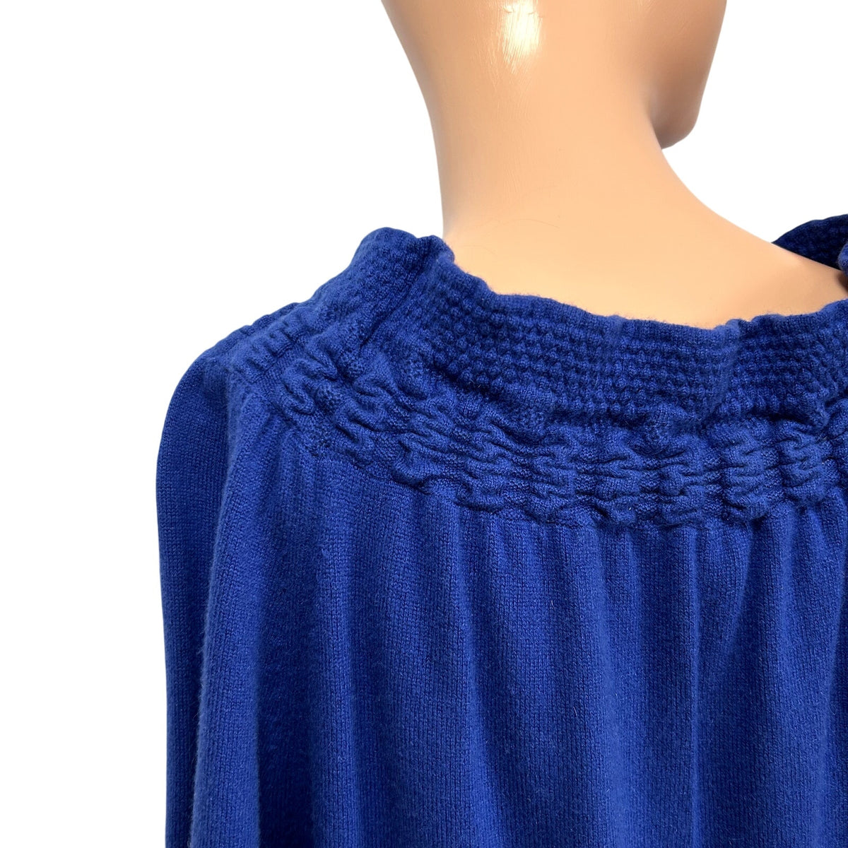 VTG 90s Escada 38 S Royal Blue 100% Cashmere Long Sleeve Knit Sweater Dress Chic