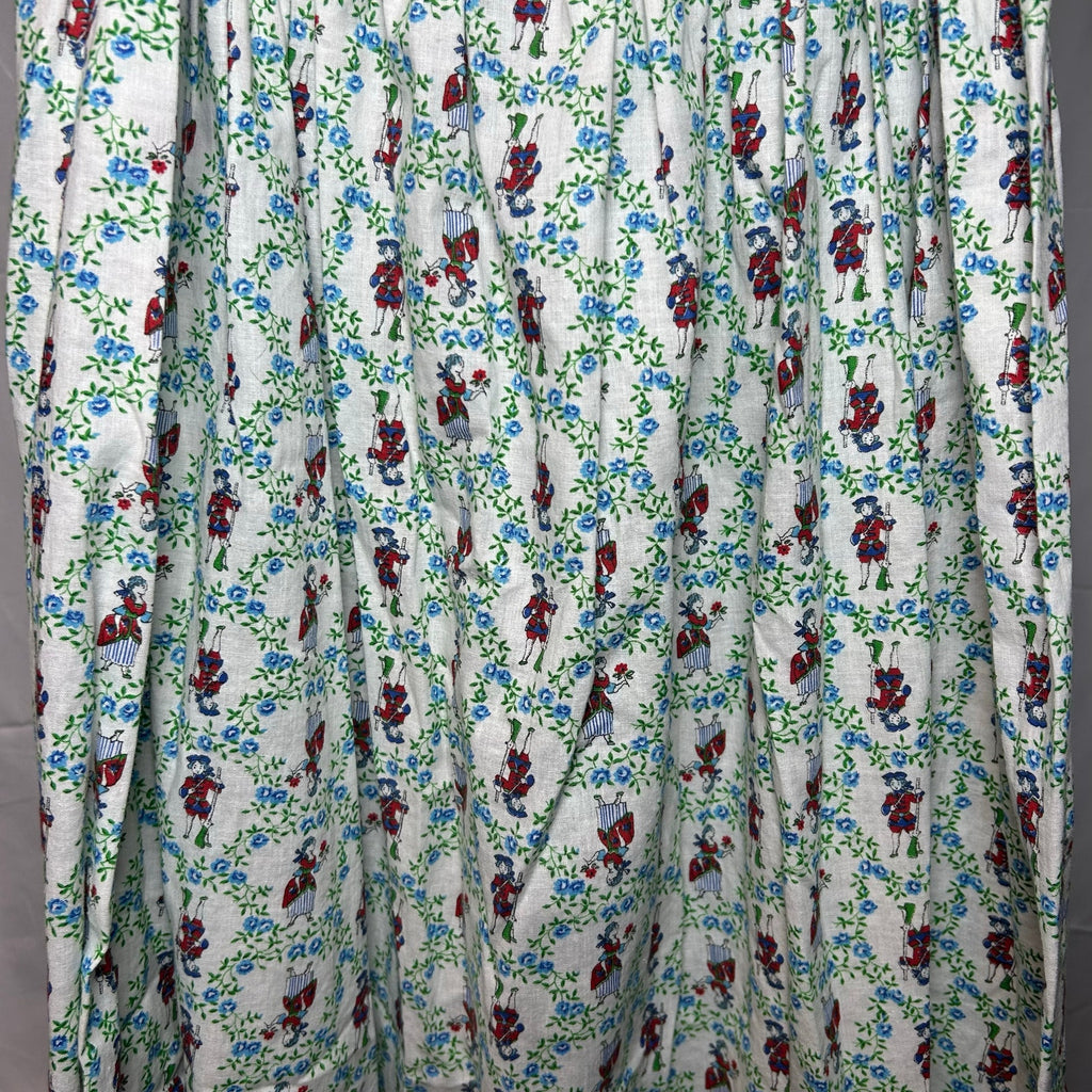 70s Bicentennial Prairie Two Piece Set Floral Colonial Print XS Small