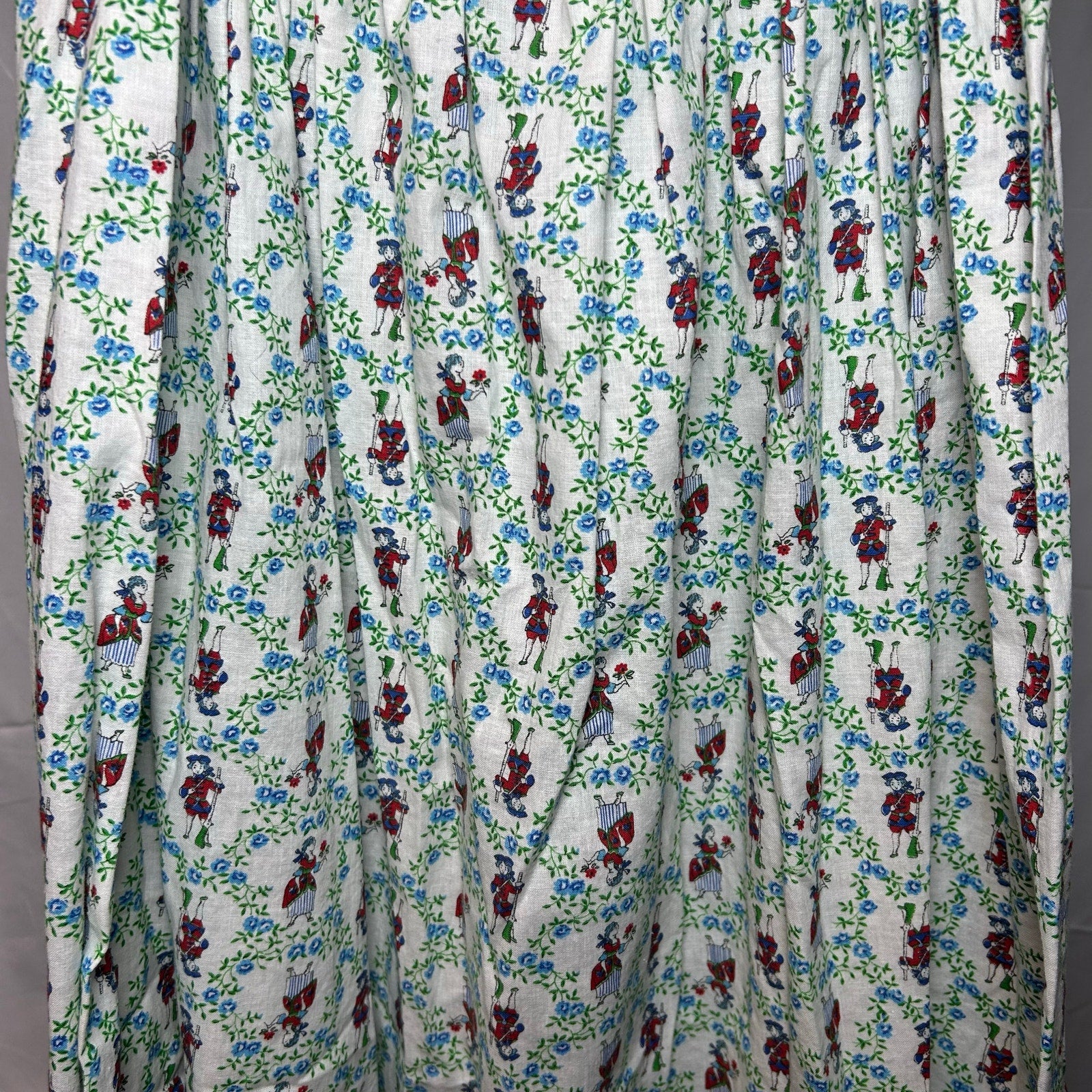 70s Bicentennial Prairie Two Piece Set Floral Colonial Print XS Small