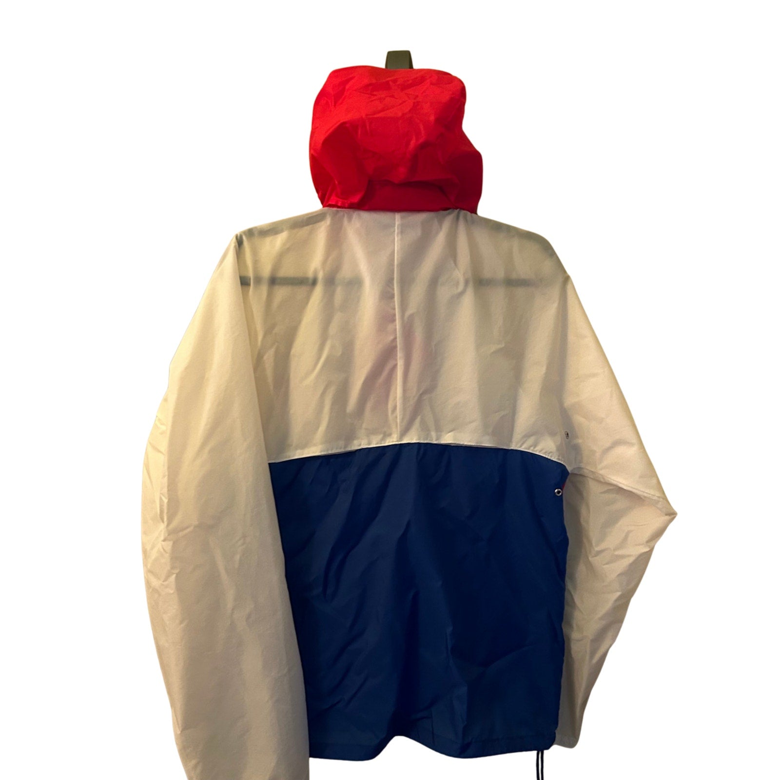 VTG 90s Club 21 Heavenly Hooded Windbreaker Red White Blue Small Medium Retro