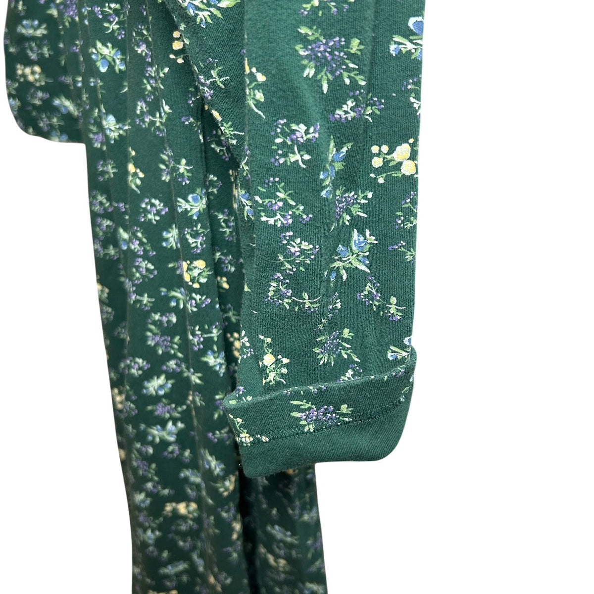 VTG Fads Floral Midi Dress Green L 90s Grunge Cottagecore