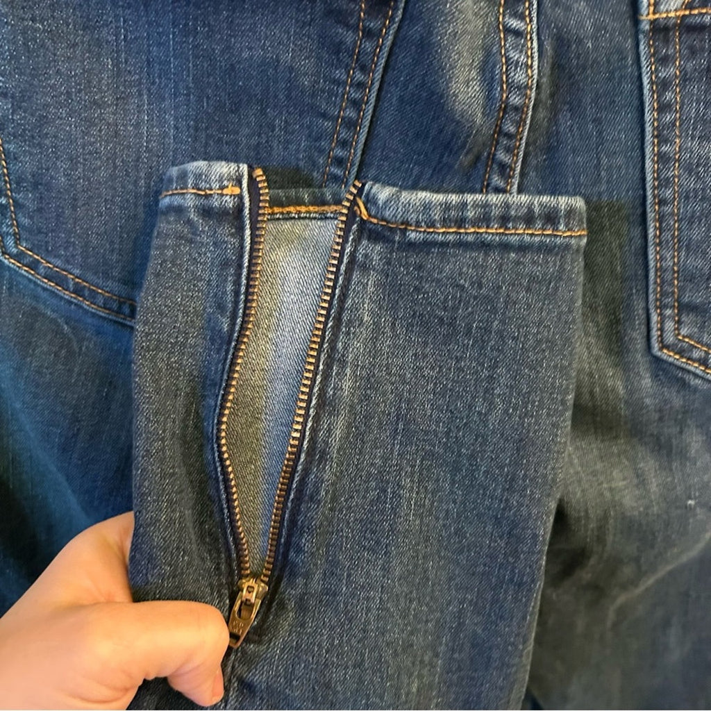 Indie Sleaze Rockstar Skinny Jeans Ankle Zipper Dark Wash Edgy Grunge Y2K 8