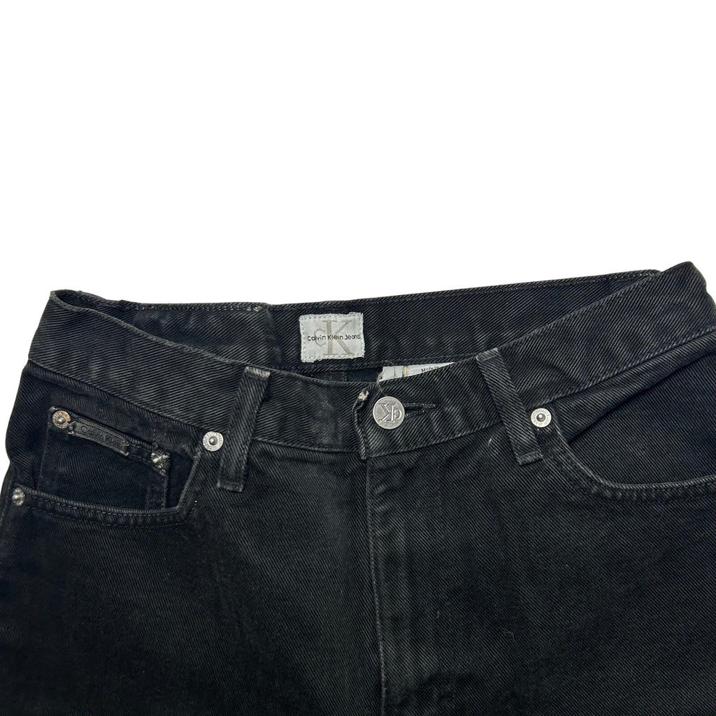VTG 90s Calvin Klein 8 Black 100% Cotton High Rise Straight Leg Jeans Grunge