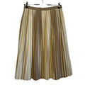 VTG 80s Anthony Rogers Tan Cream Pleated 22W 2X Plus Size Midi Skirt Retro
