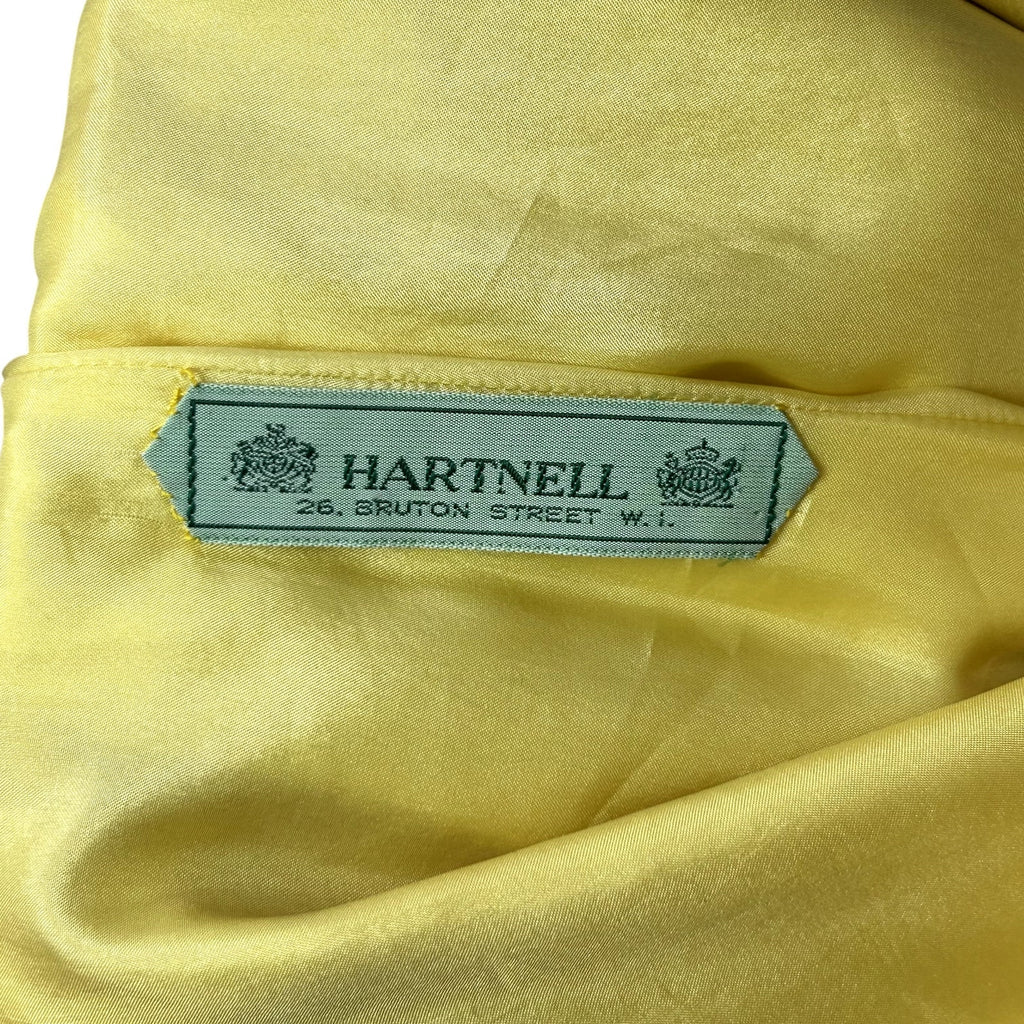 VTG 60s Sir Norman Hartnell S Yellow Beaded Wool Silk Couture Regency Midi Dress