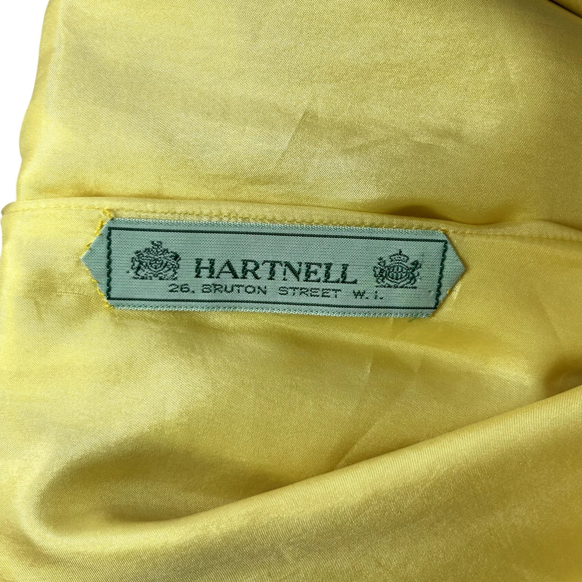VTG 60s Sir Norman Hartnell S Yellow Beaded Wool Silk Couture Regency Midi Dress