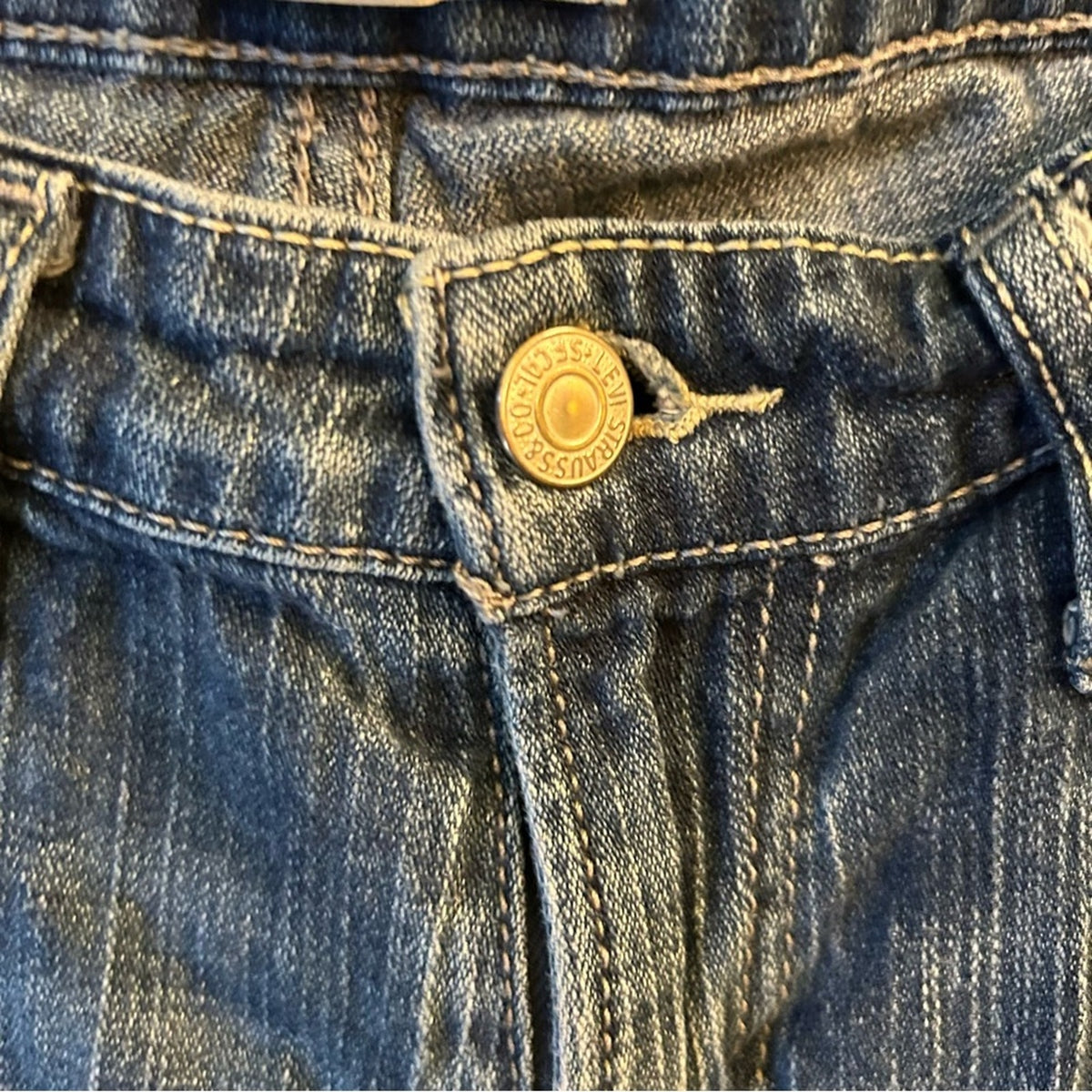 Levi's 518 Super Low Rise Boot Cut Jeans Size 9 Y2K Medium Light Wash Stretch