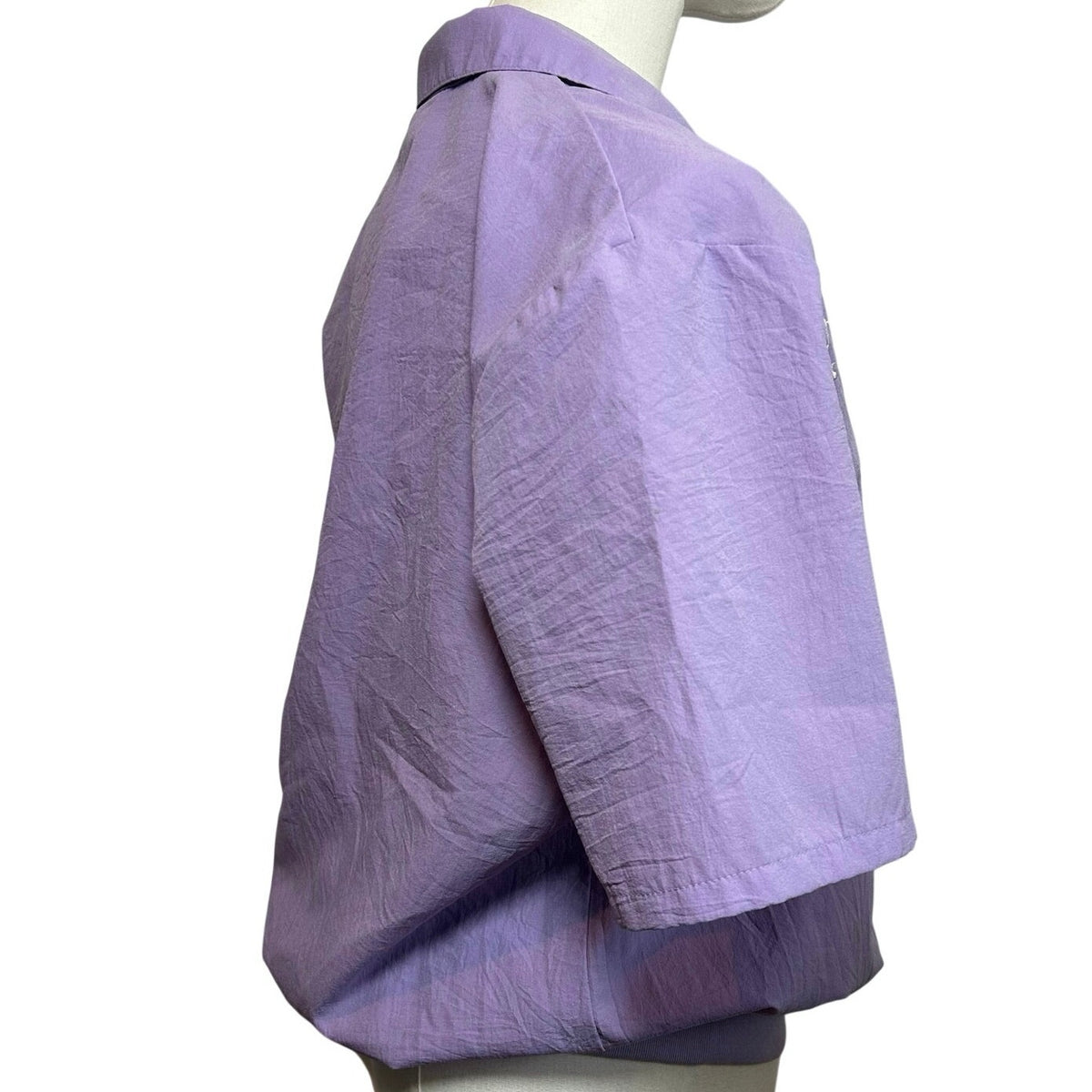 VTG 90s BonWorth Embroidered Floral Pullover Windbreaker Purple Small Gorpcore