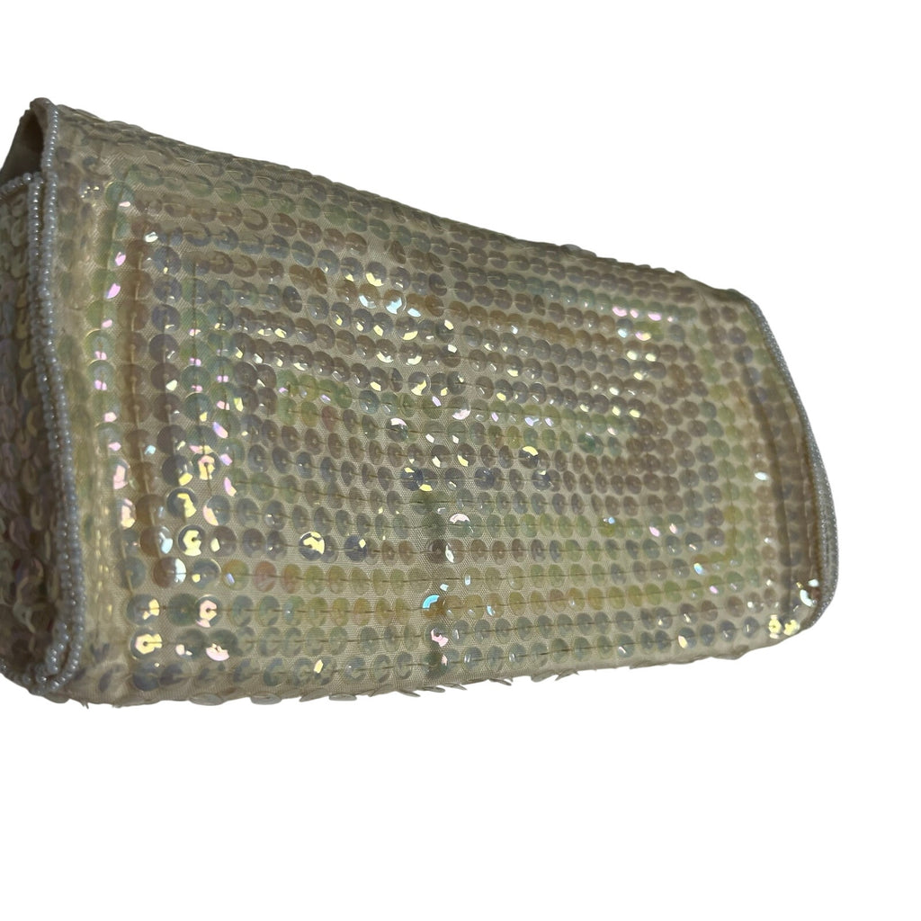 VTG 50s La Regale Beaded Sequin Clutch Evening Bag Handbag Small Bridal Coquette
