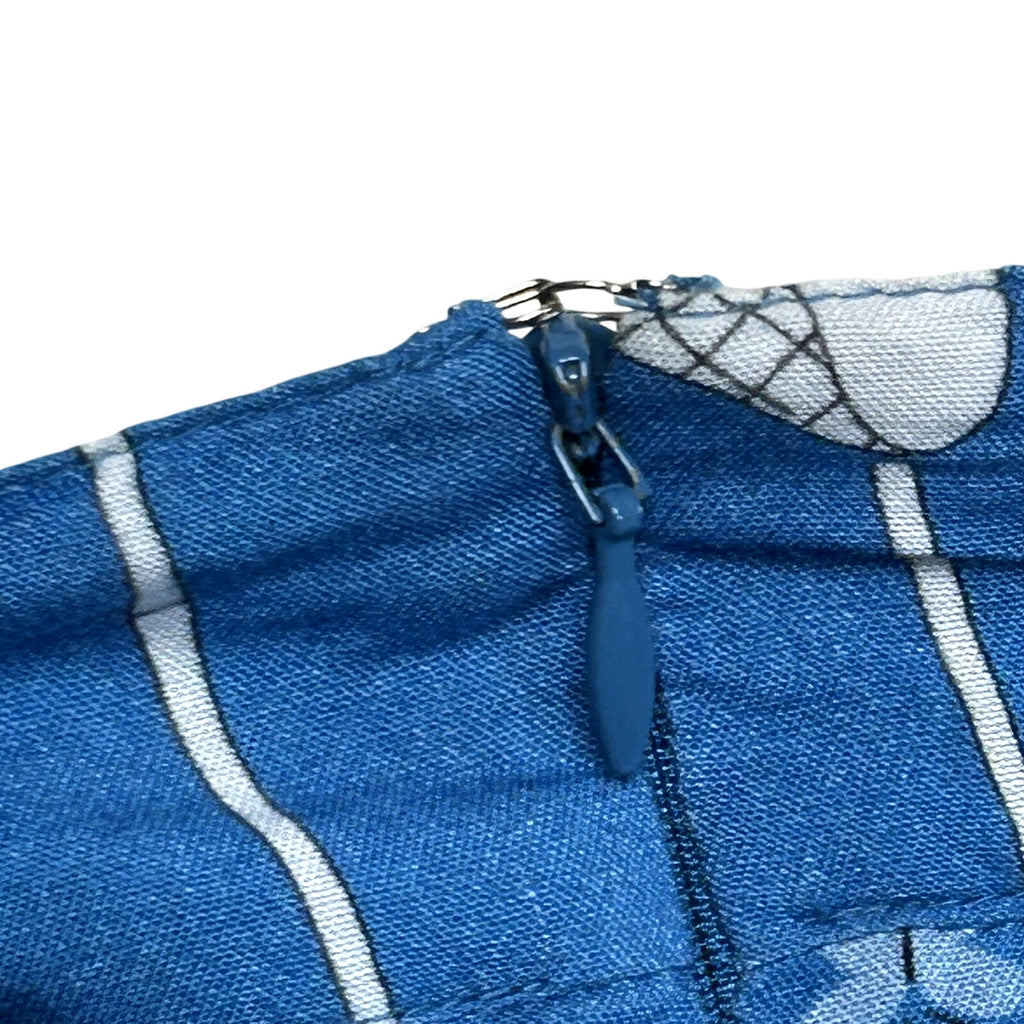 Fever London Blue Pleated Skirt Size 8 Midi Boho Preppy Twee Retro Whimsigoth