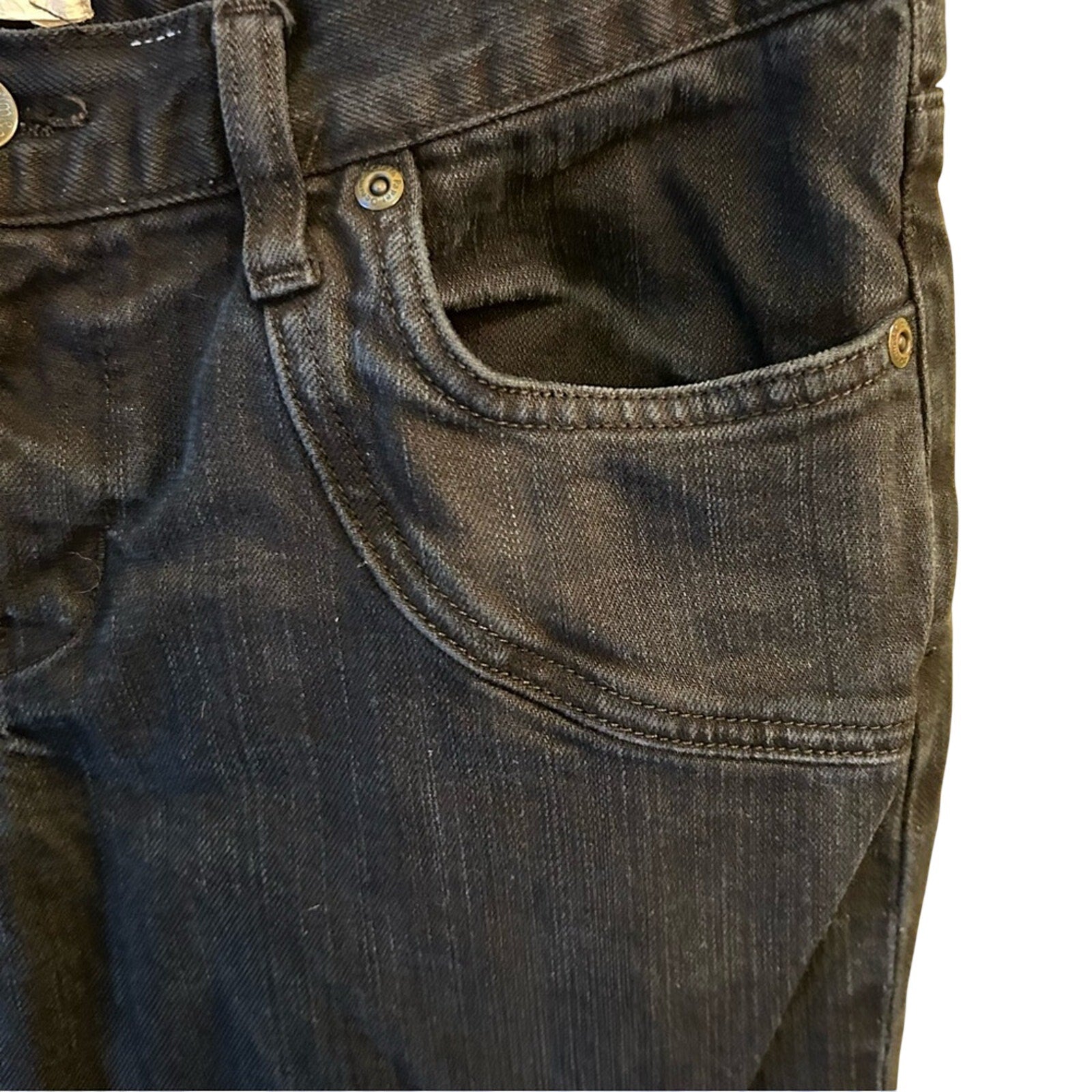 Paper Denim Cloth Black 10 Brinkely Jeans Moto Biker Ankle Zip Y2K Grunge Goth