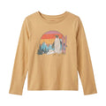 Cat & Jack Boys Yellow Penguin Ski Chillin Graphic Long Sleeve Shirt Size L