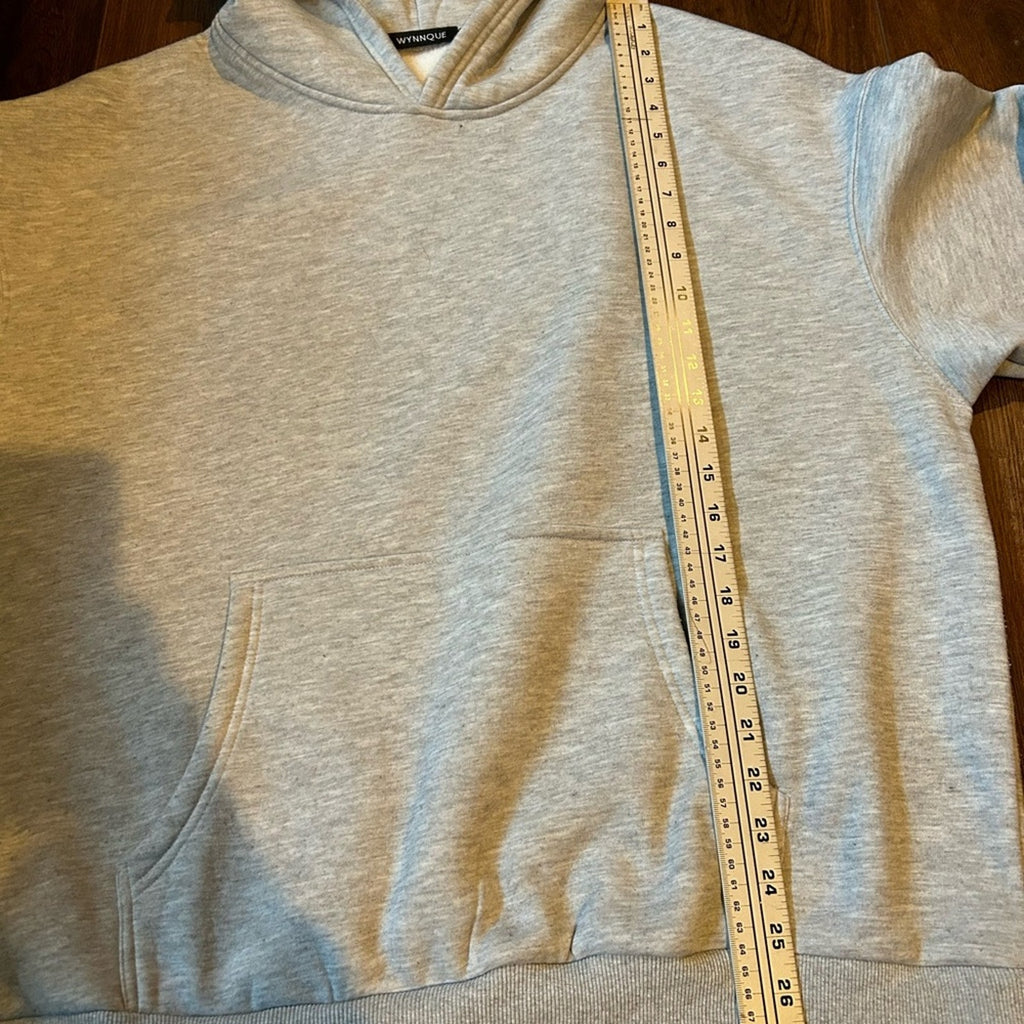 Light Gray Oversized Hooded Sweatshirt Unisex Hoodie XL with Front Pocket