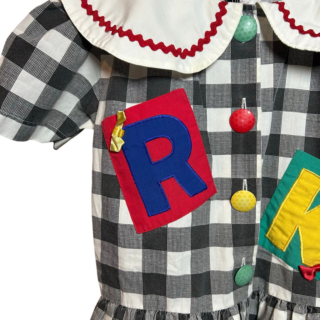 VTG 90s Rachel's Kids Novelty Dress Black Size 5 Kidcore Retro Twee Costume