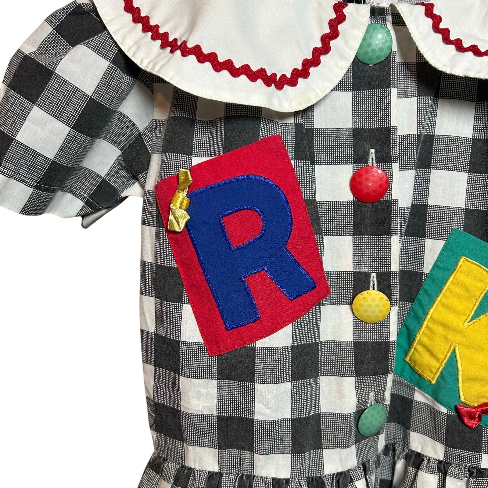 VTG 90s Rachel's Kids Novelty Dress Black Size 5 Kidcore Retro Twee Costume