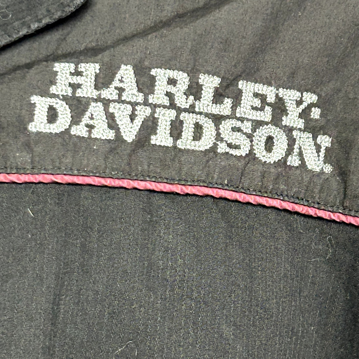 Harley-Davidson L Black Embroidered Bowling Moto Snap-Collar Mechanic Shirt
