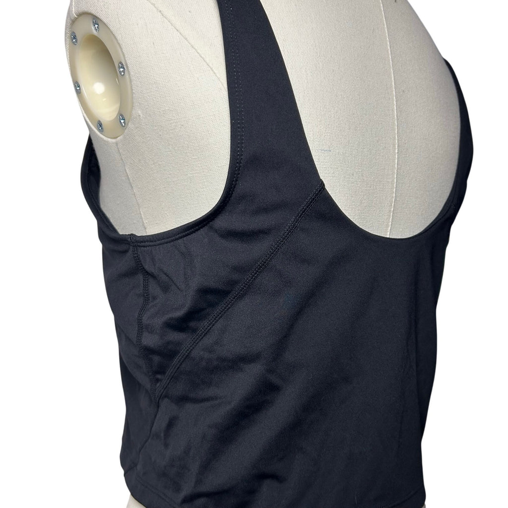 Black Built-In Bra Tank Dress High Stretch Large Minimalist Sportswear Casual