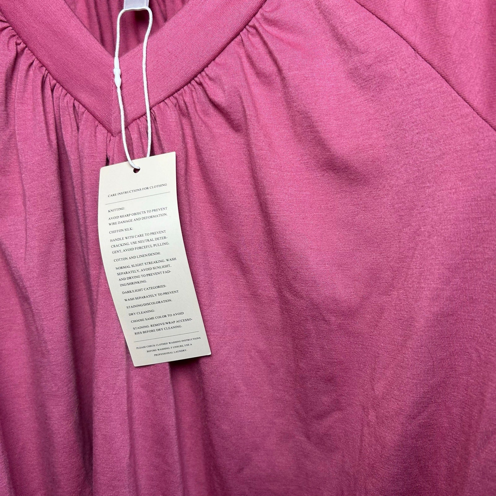 NWT Dokotoo Pink Slub Jersey Cinched V-Neck Top Small Casual Loungewear Boho