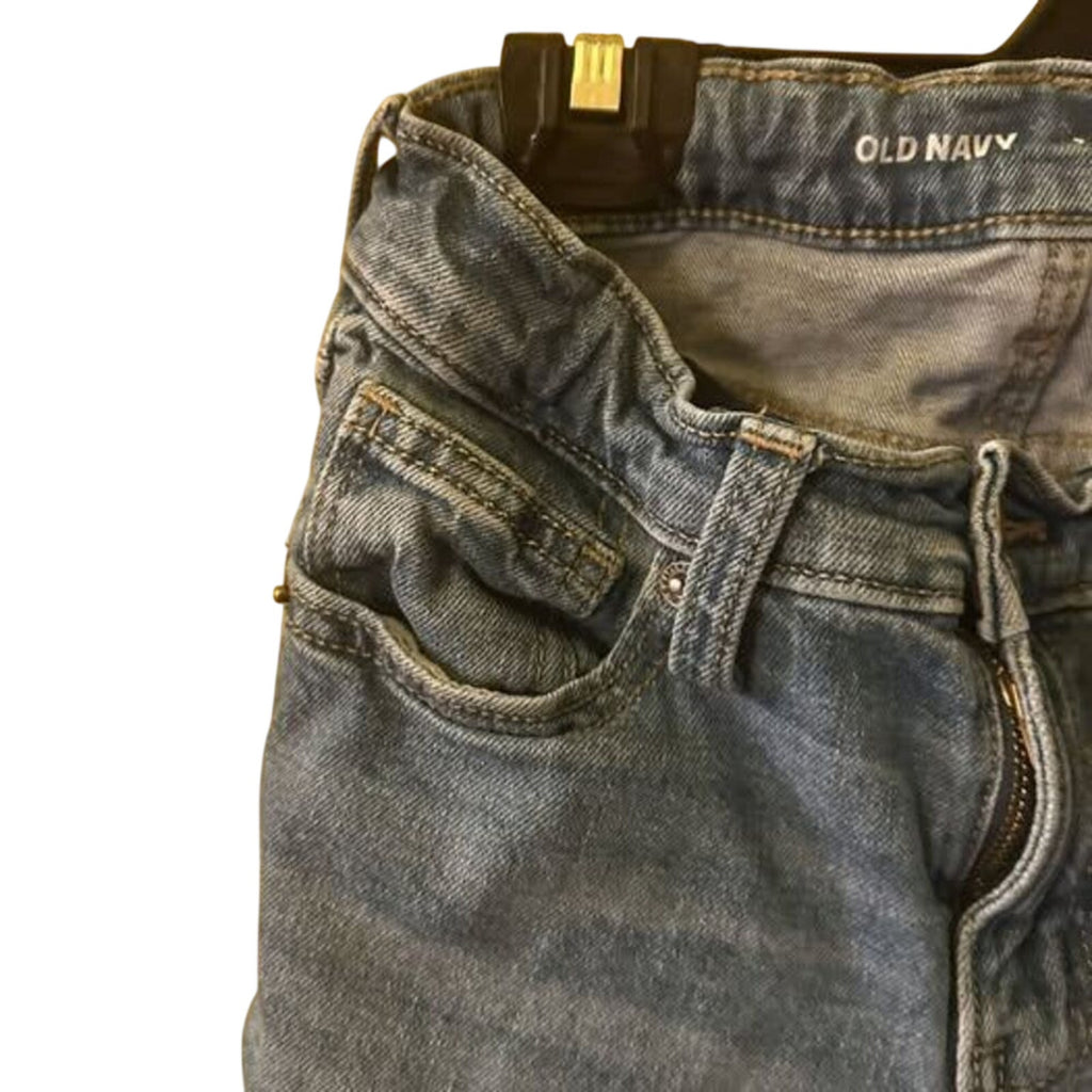 Old Navy Boys Size 7 Slim Tapered Jeans Adj Waist Med Wash Basics Casual Utility