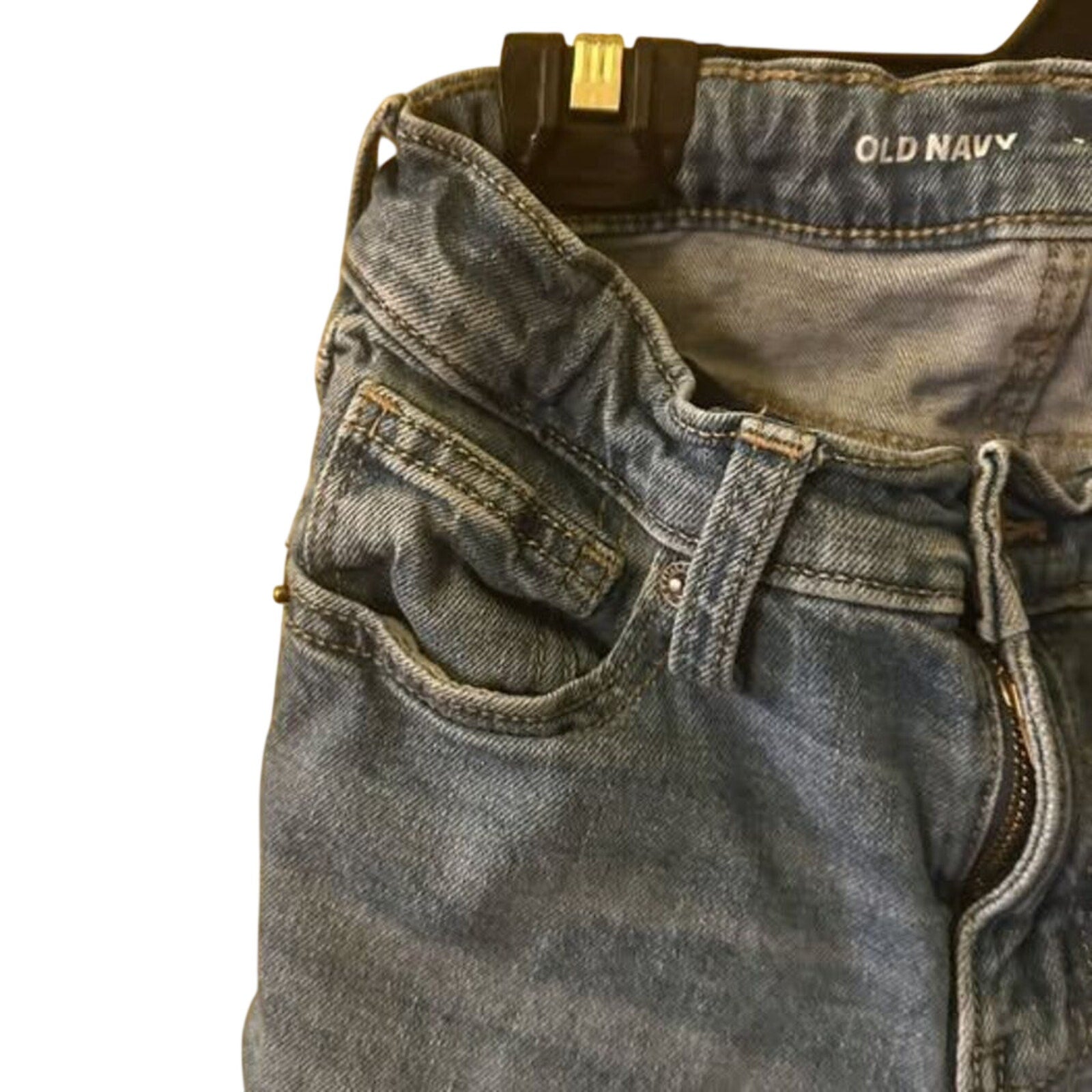 Old Navy Boys Size 7 Slim Tapered Jeans Adj Waist Med Wash Basics Casual Utility