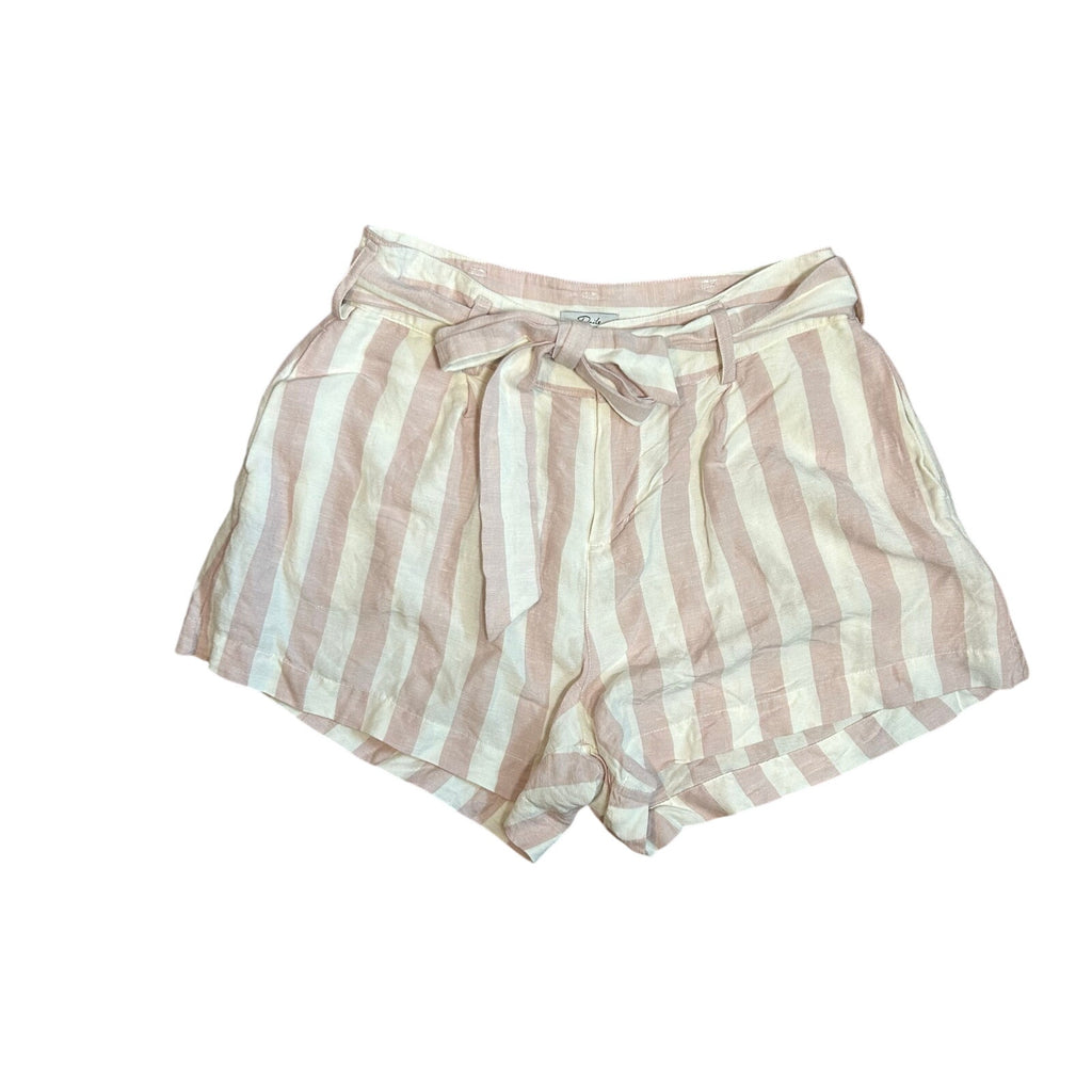 Rails Katy Petal Stripe Shorts Pink White Rayon Linen Medium Coquette Preppy