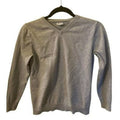 Amazon Essentials Boys 18 V-Neck Sweater Light Grey 100% Cotton Shrunken Boxy Fit