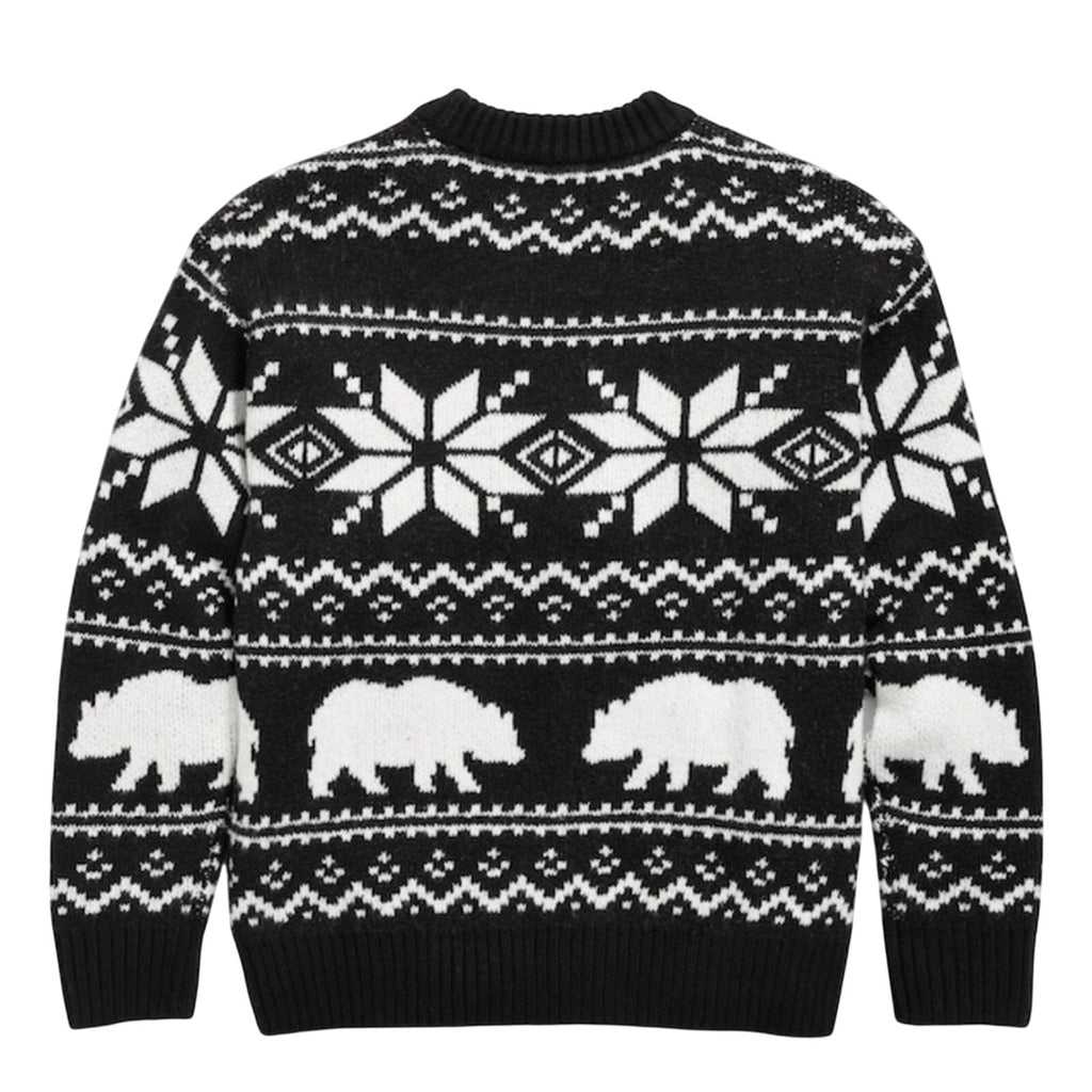 NWT Old Navy Boys Oversized Fair Isle Knit Sweater Bear Pattern Black White XXL