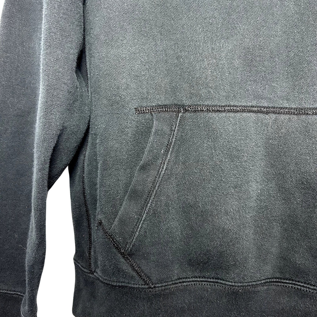 Polo Ralph Lauren L Black Waffle Lined Fleece Team Captain Pullover Hoodie Pony