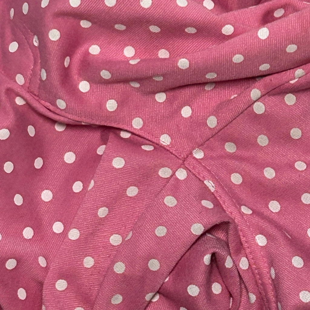 Dream Out Loud Selena Gomez L Pink Polka Dot Capri Pants Stretch Y2K Coquette