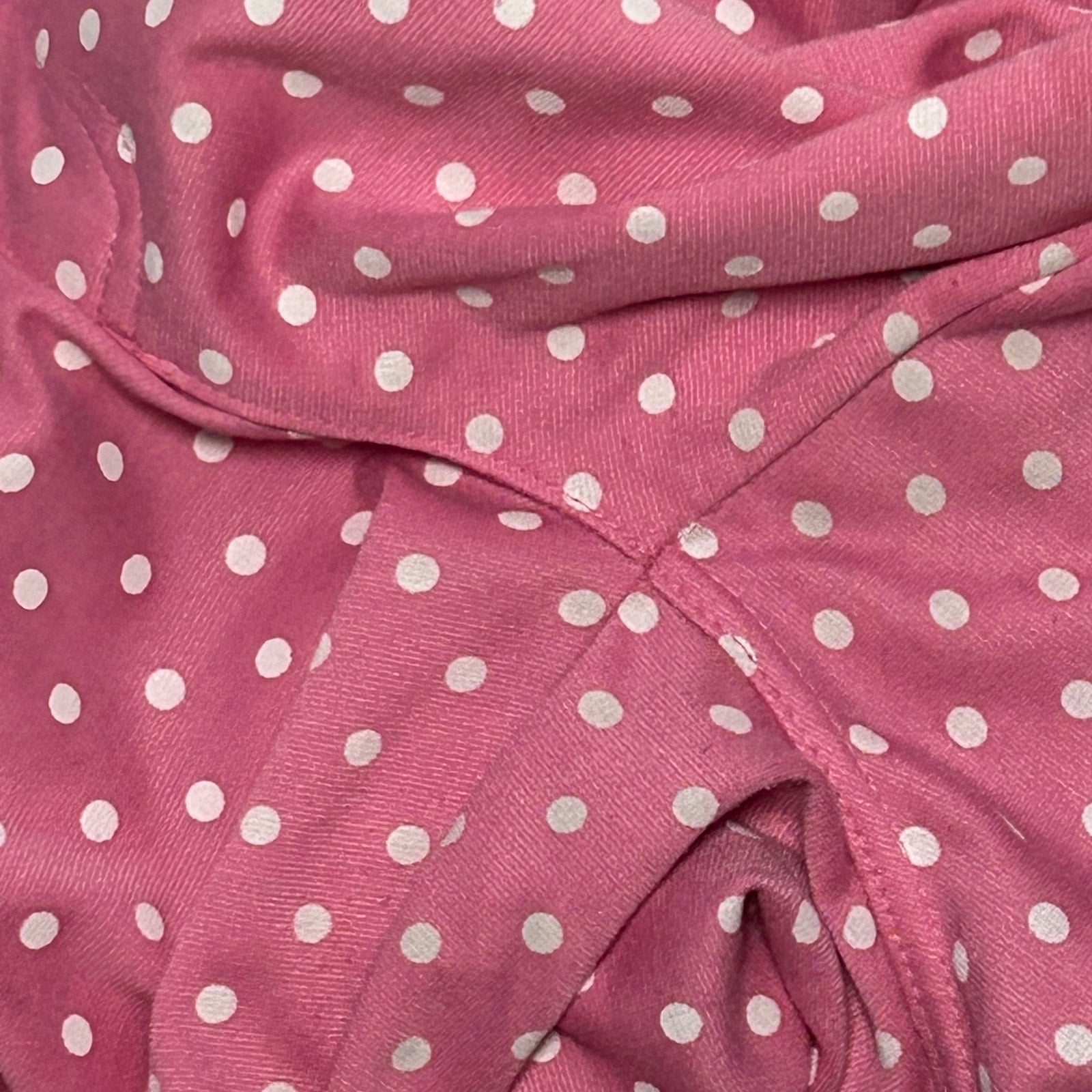 Dream Out Loud Selena Gomez L Pink Polka Dot Capri Pants Stretch Y2K Coquette