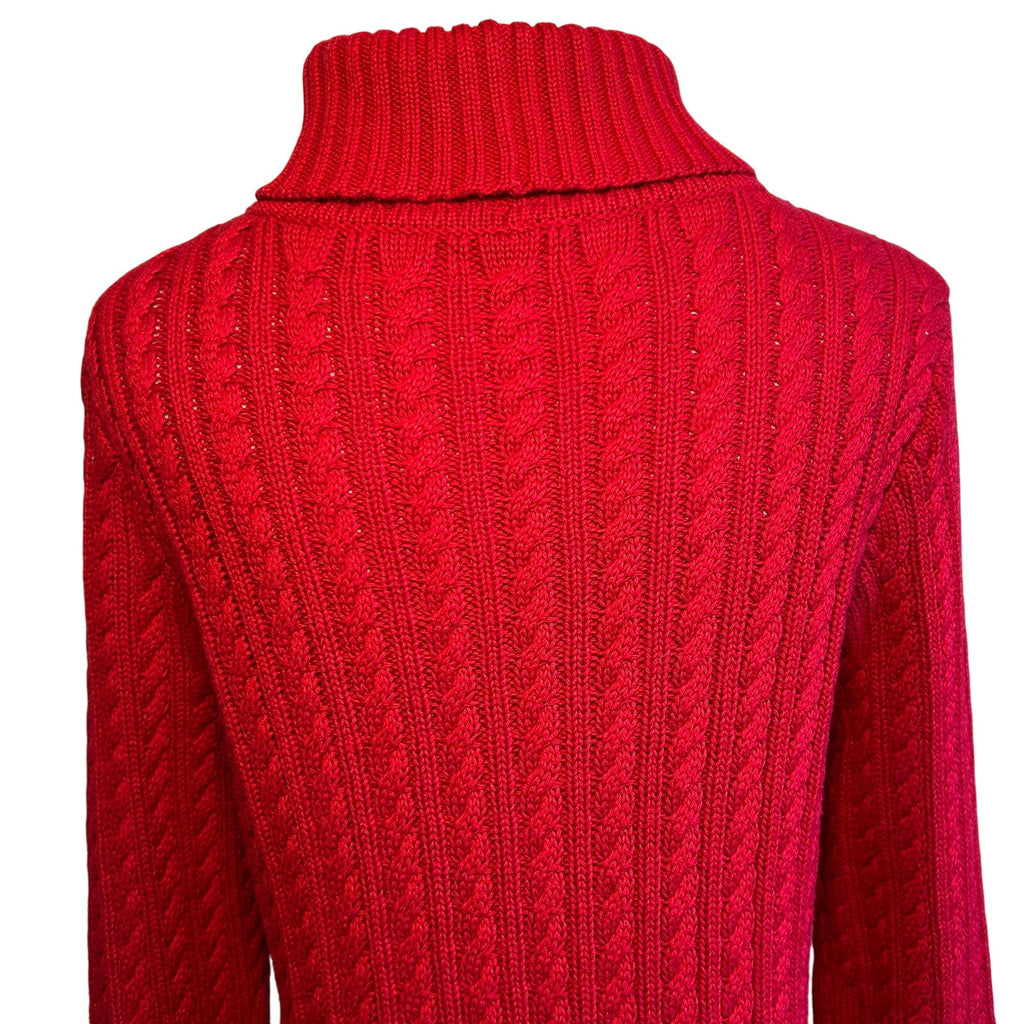 VTG 90s Jeanne Pierre Turtleneck M Sweater Cotton Knit Minimalist Retro Preppy