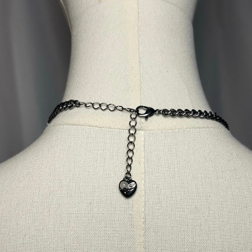 Betsey Johnson Orange Pumpkin Pendant Chain Necklace Halloween Goth Whimsygoth