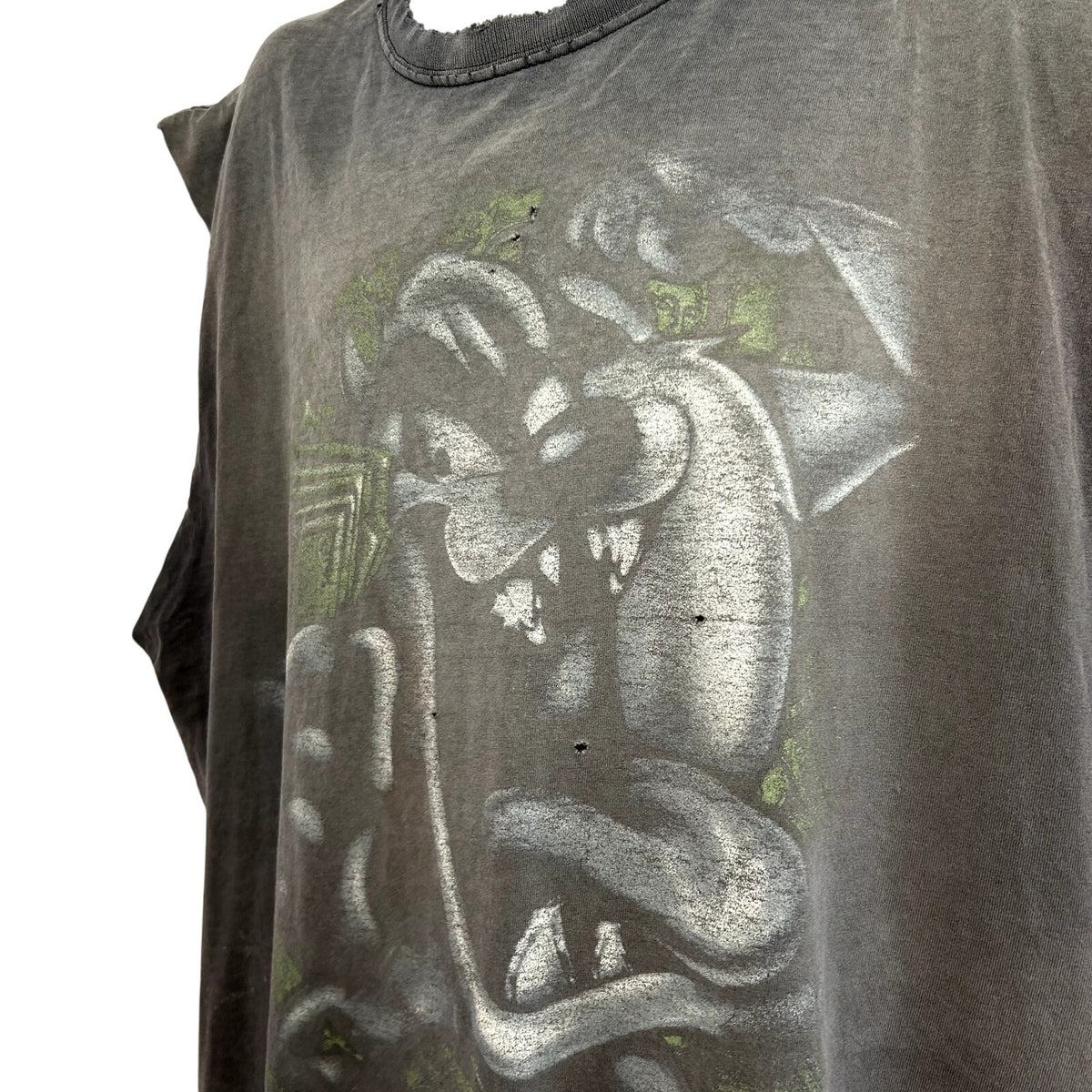 VTG Looney Tunes TAZ XL Tasmanian Devil Bling Teeth Cutoff Graphic T Shirt