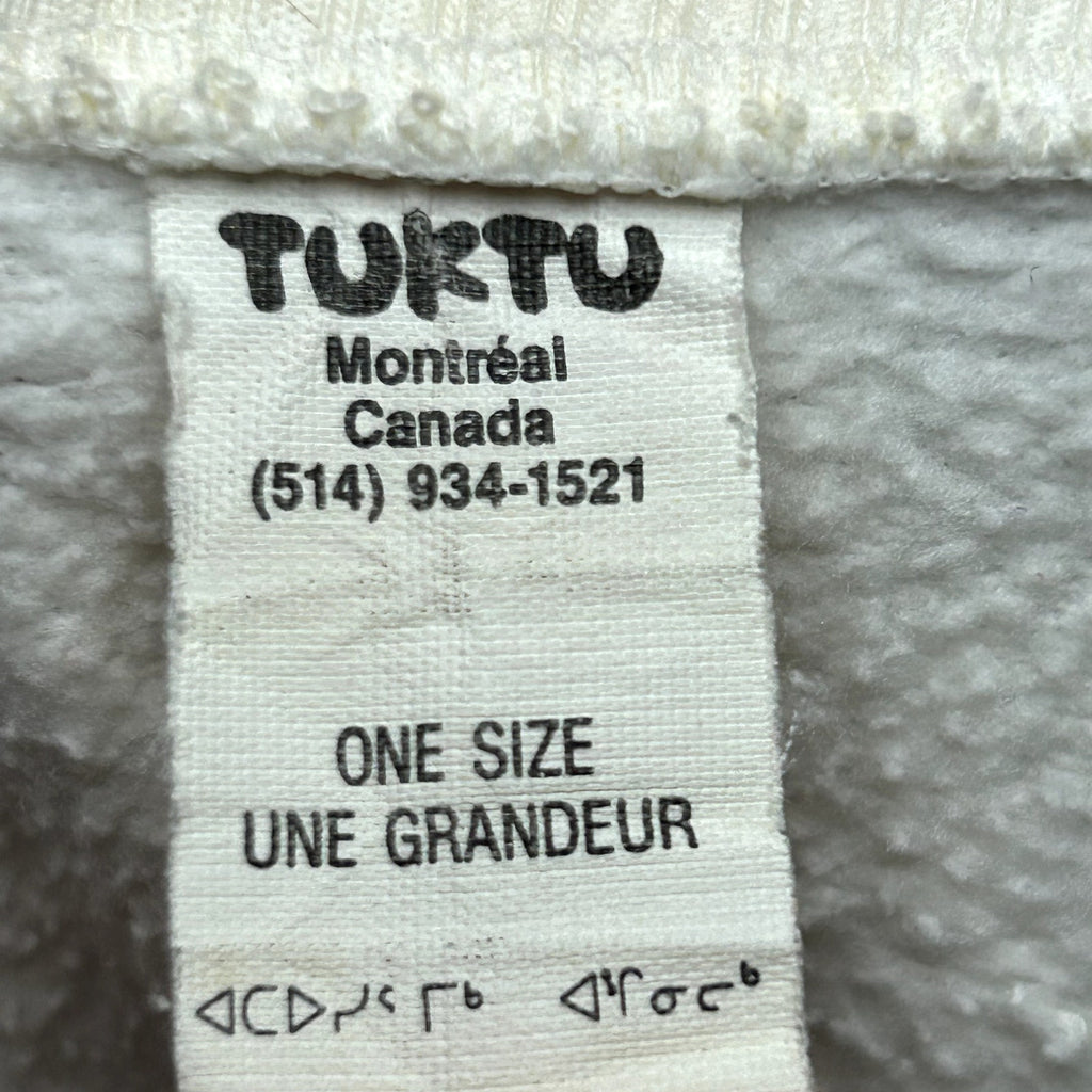 TUKTU One Size White Canadian Indigenous Art Graphic Sweatshirt Crewneck Fleece