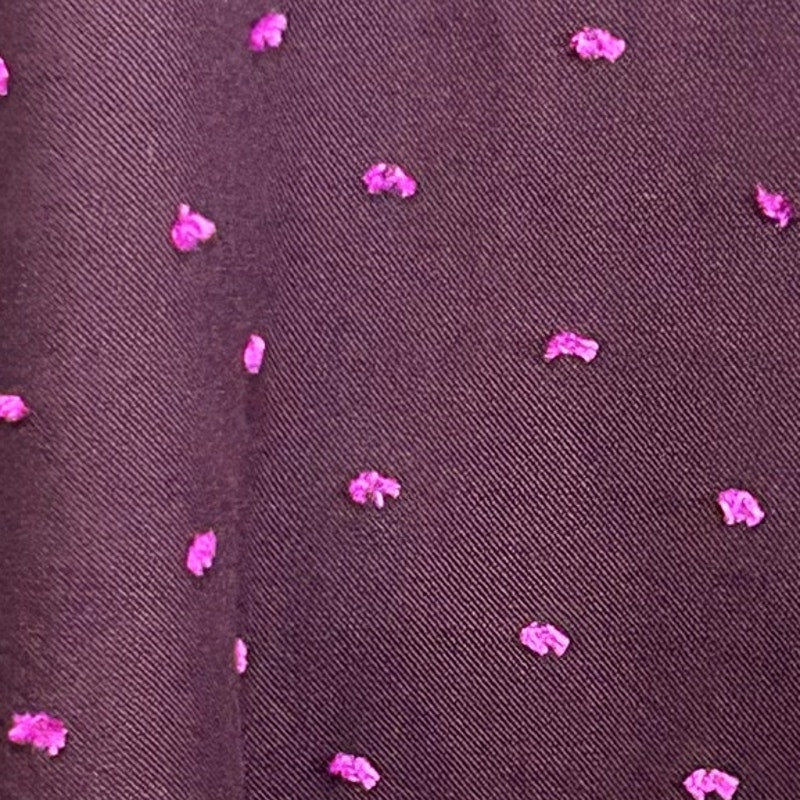 LOFT M Purple Blouse Swiss Dot Smocking Coquette Ruffle Feminine Chic Clown Boho