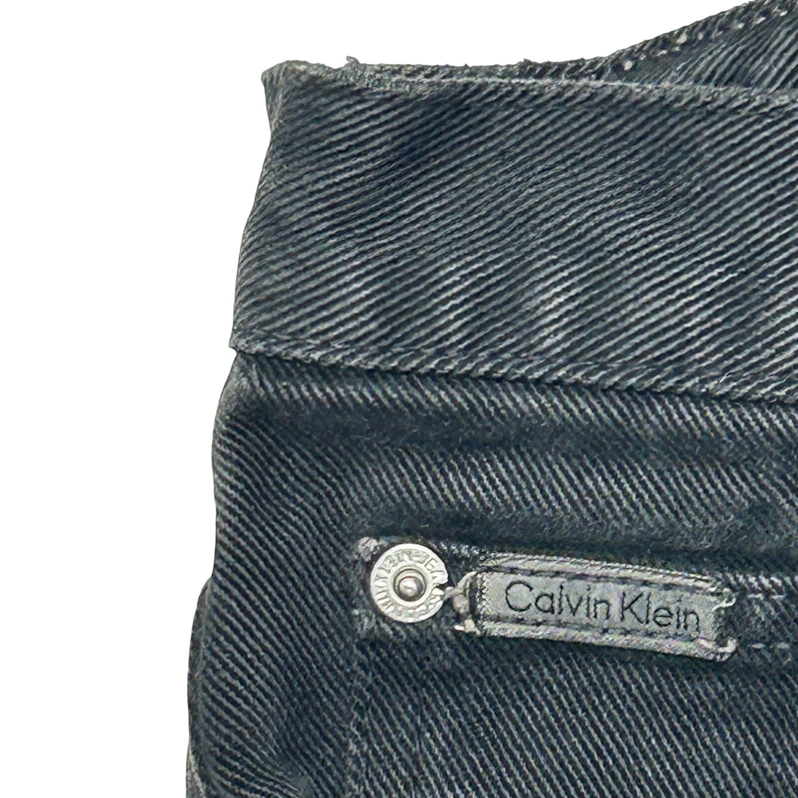 VTG 90s Calvin Klein 8 Black 100% Cotton High Rise Straight Leg Jeans Grunge