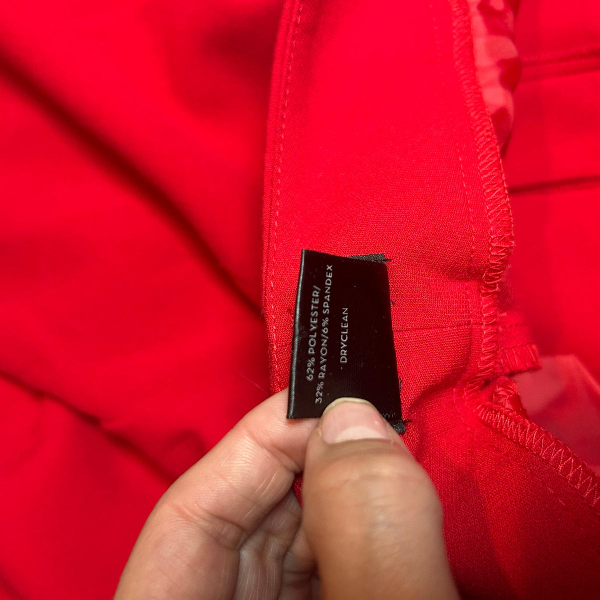 Ann Taylor Bright Red Straight Leg Pants 6 Stretch Luxe Career Bold Minimalist