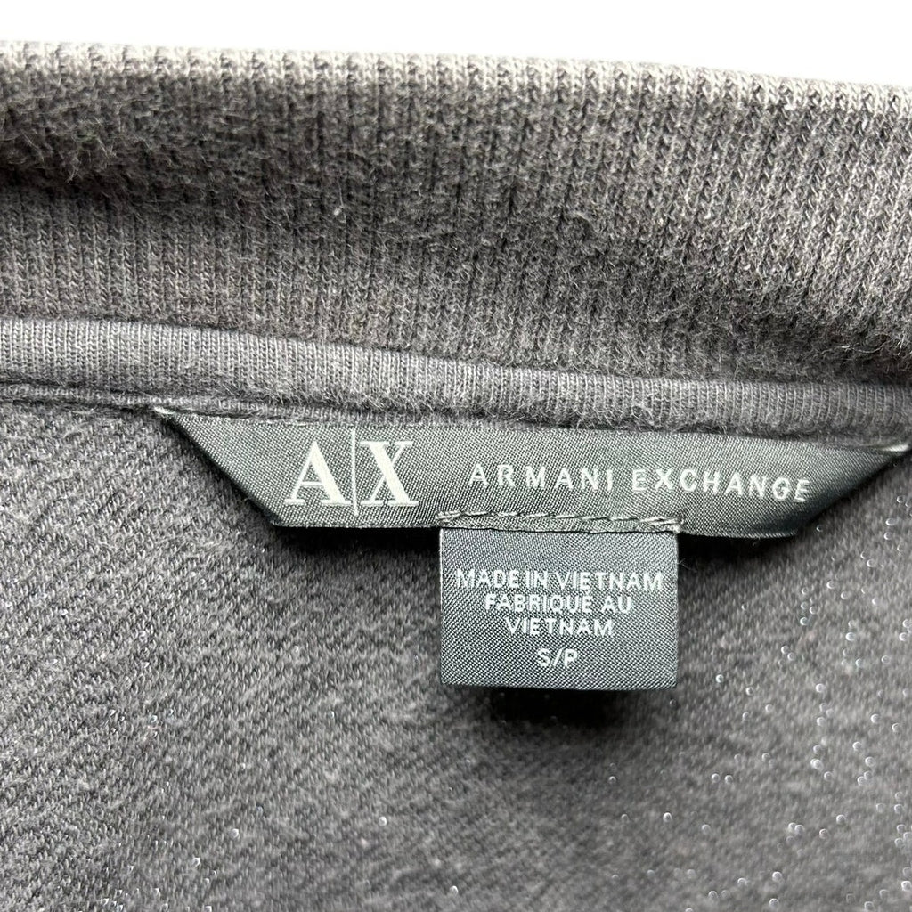 Armani Exchange Gray Zip Mock Neck Athletic Jacket Small Minimalist Gorpcore