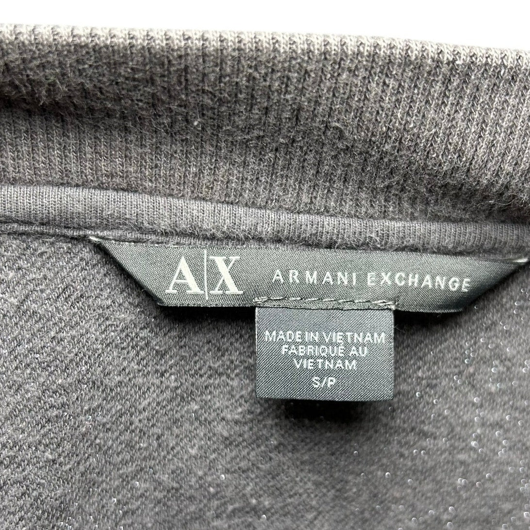 Armani Exchange Gray Zip Mock Neck Athletic Jacket Small Minimalist Gorpcore