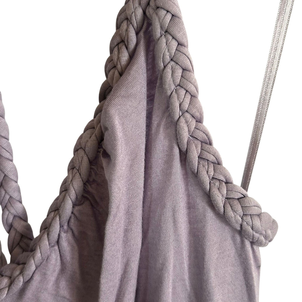 H&M Lilac Purple Braided Racerback Tank Top Boho Summer 2009 Y2K Medium Viscose