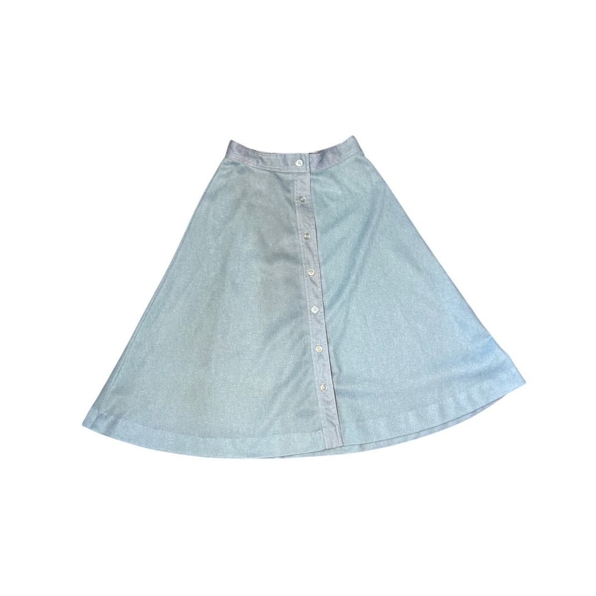 VTG 70s Blue Skirt Romper 2Pc Set Small Retro Preppy Twee Casual Indie Sleaze
