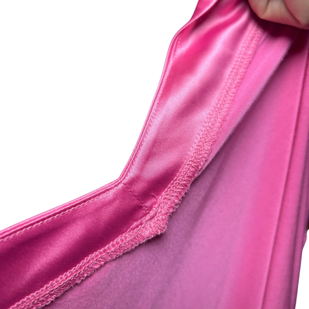 Soft Pink Bamboo Viscose Cami Nightgown Satin Trim Sleepwear Chemise Small