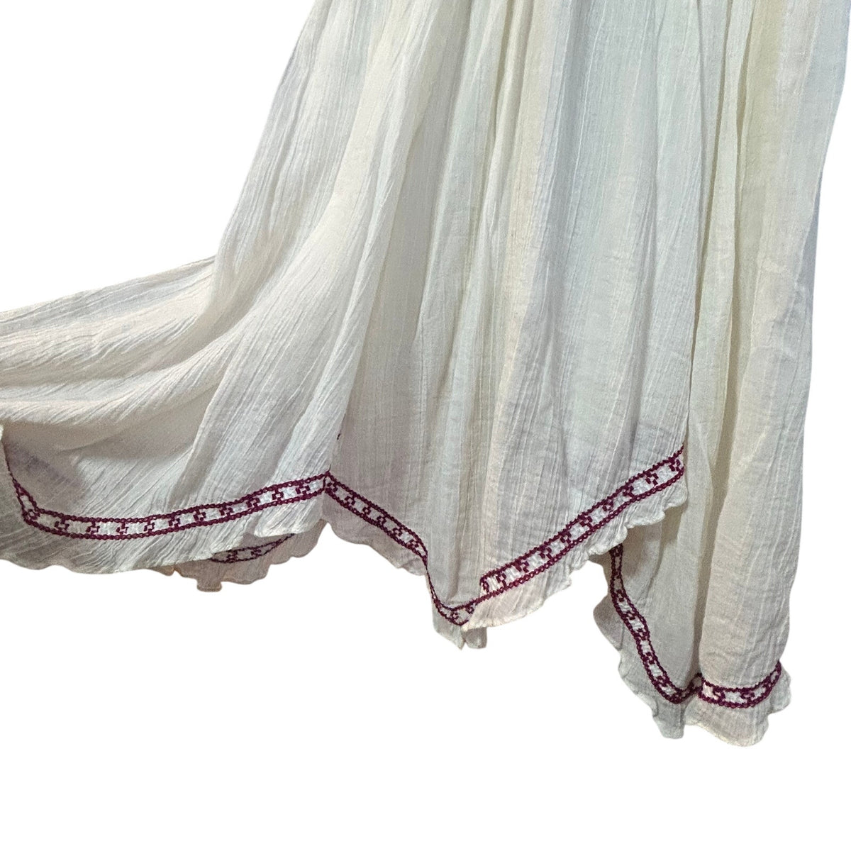 Free People FP One White Purple Embroidered Fleur Du Jour Midi Dress Size S