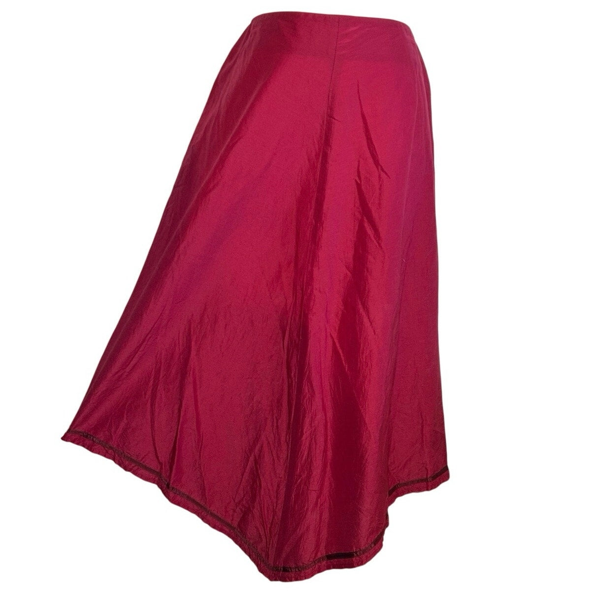 VTG Y2K Banana Republic Red Handkerchief Hem Midi 4 Skirt Fairy Coquette Boho